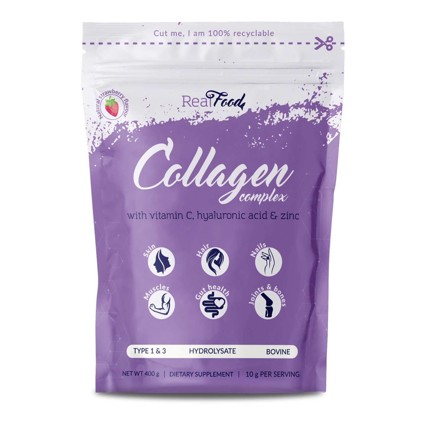 RealFood Collagen Complex с вит. Ц, хиалуронова киселина и цинк