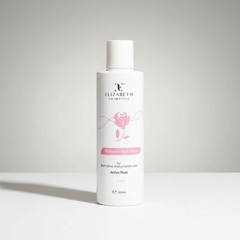 Skincare with Rose for blemishes and problem skin – Active fluid; 200 ml.