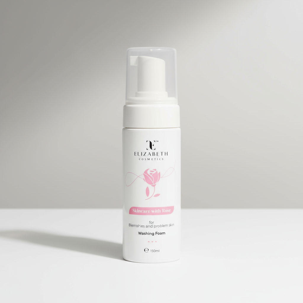 Skincare with Rose for blemishes and problem skin - Washing foam; 150 ml.